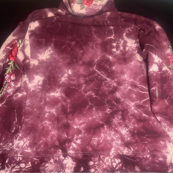 BNWT CIVIL REGIME CRANBERRY MARBLE WASH LARGE MENS UNISEX TIE DYE HOODIE - Picture 2 of 16